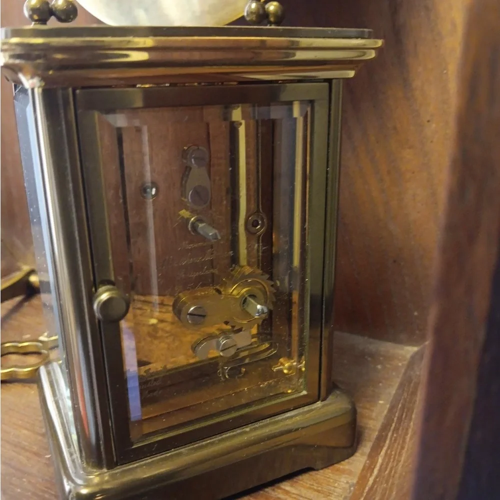Brass and Bronze Carriage Clock - Gold and Brown